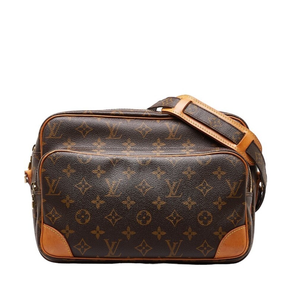 LOUIS VUITTON Brown Monogram Leather Shoulder Bag